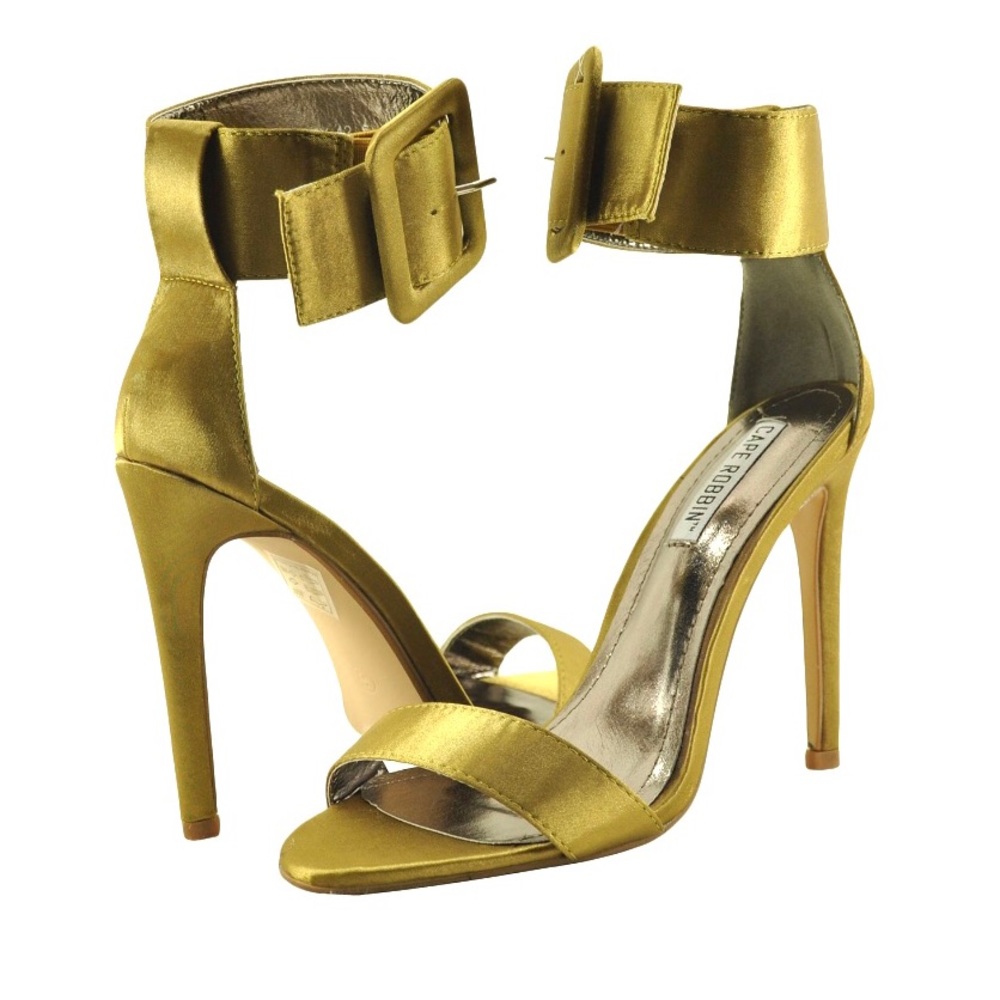 Satin Buckle Heels